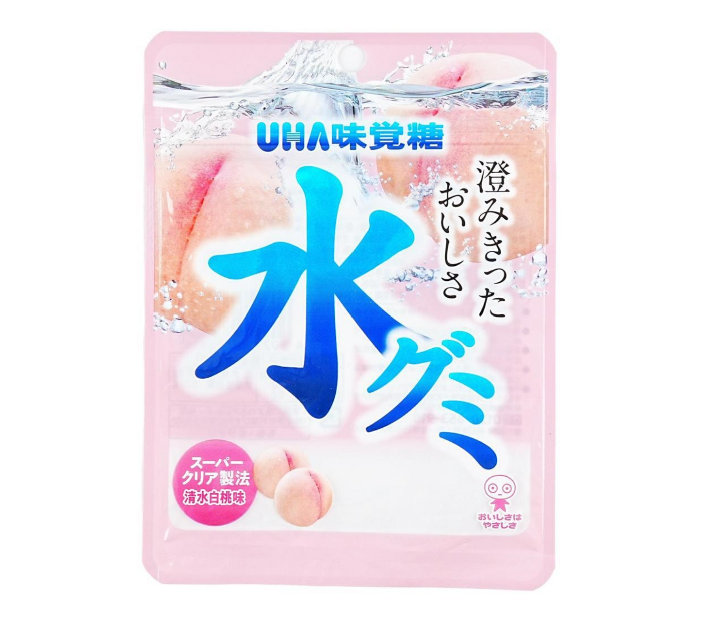 Uha Transparent Water Drop Gummies - Peach Flavor